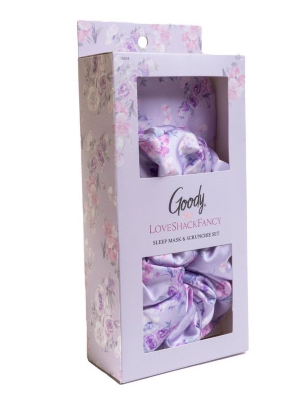 LoveShackFancy X Target- Happy Thoughts Sleep Mask & Scrunchie 2 Count Hibiscus